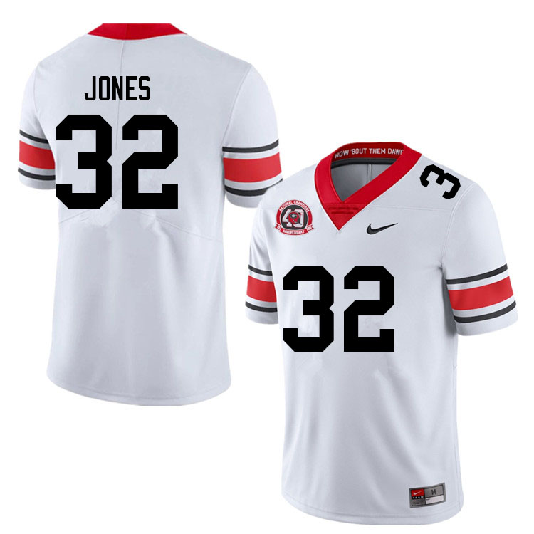 Men #32 Cash Jones Georgia Bulldogs College Football Jerseys Sale-40th Anniversary